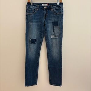 Cabi Patchwork Slim Boyfriend Jeans